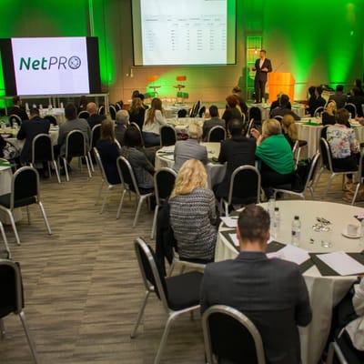 Speaking to 100 business owners, NetPRO conference